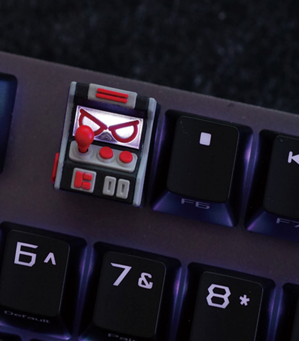 Hot Keys Project HKP Error Angry Black Grey Red Artisan Keycap