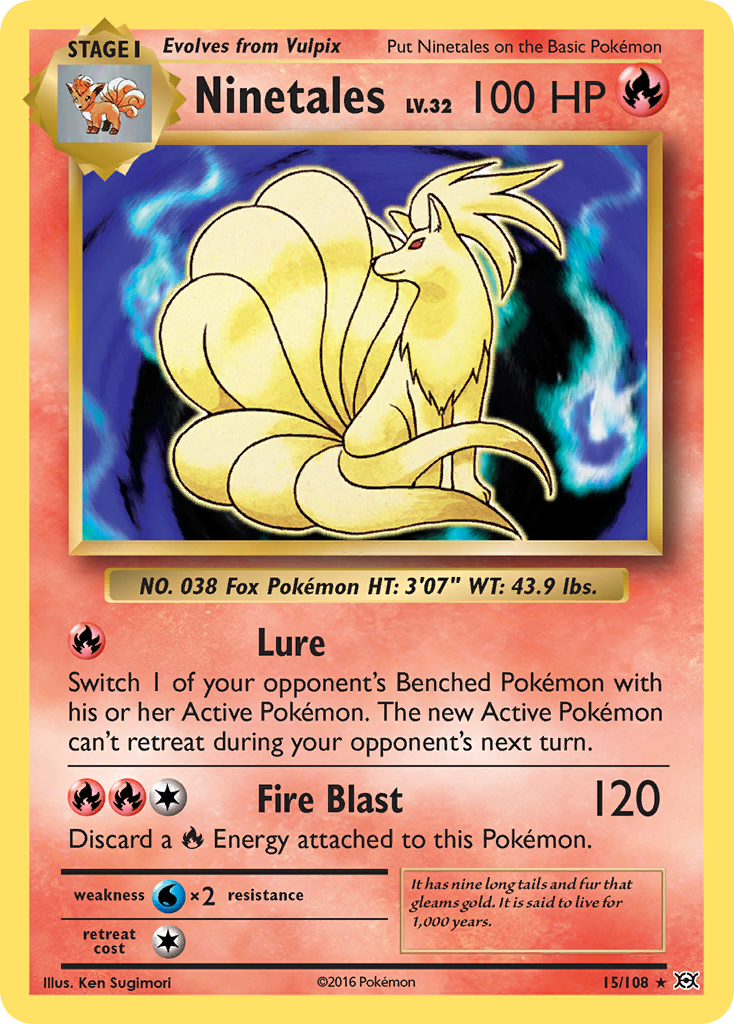 Ninetales 15 108 Evolutions Reverse Holofoil