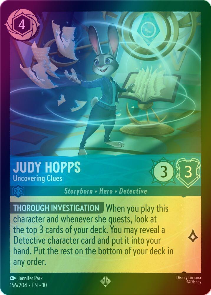 Judy Hopps - Uncovering Clues - 156/204 [Whispers in the Well] [Holofoil]