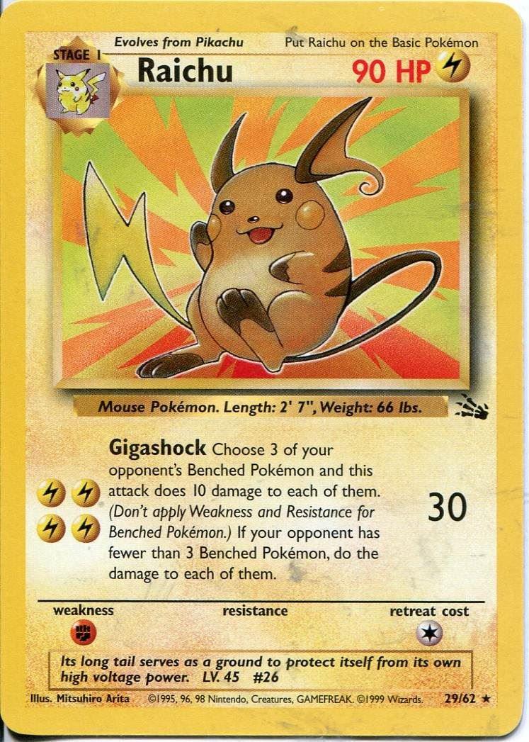 Raichu (29/62) - Fossil Unlimited