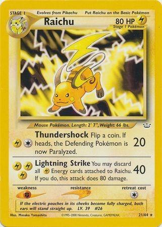 Raichu (21/64) - Neo Revelation Unlimited