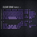 KBDFans Clear 2048 Translucent Purple 162 Key Cherry Profile Polycarbonate Keycap Set