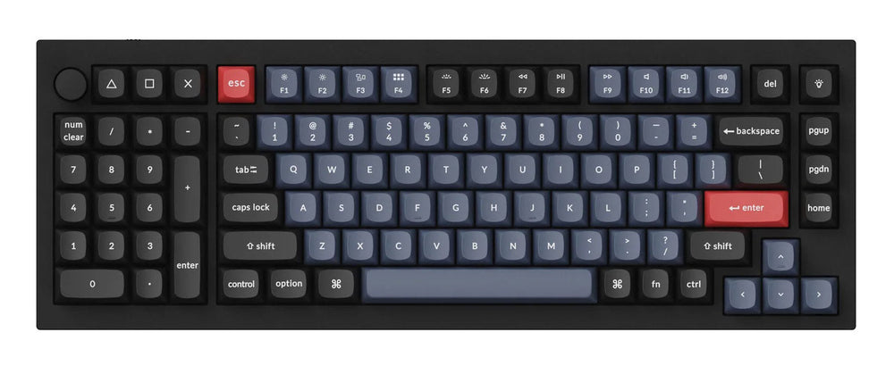 Keychron Q12 w/ Knob Aluminum Southpaw Hotswap RGB Win + Mac Mechanical Keyboard