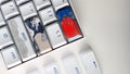 KBParadise V80 V2 White Great Wave TKL Hotswap White LED Double Shot PBT Mechanical Keyboard
