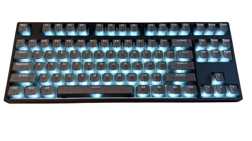 KBParadise V80 V2 Black Crystal TKL Hotswap White LED Double Shot Polycarbonate Mechanical Keyboard