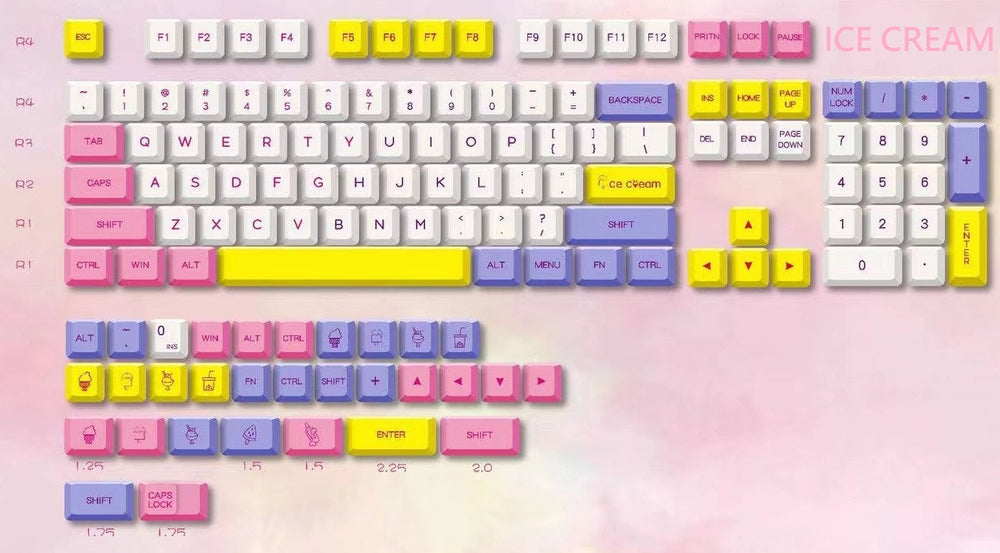 KBParadise Ice 135 Key XDA Profile Dye Sub PBT Keycap Set