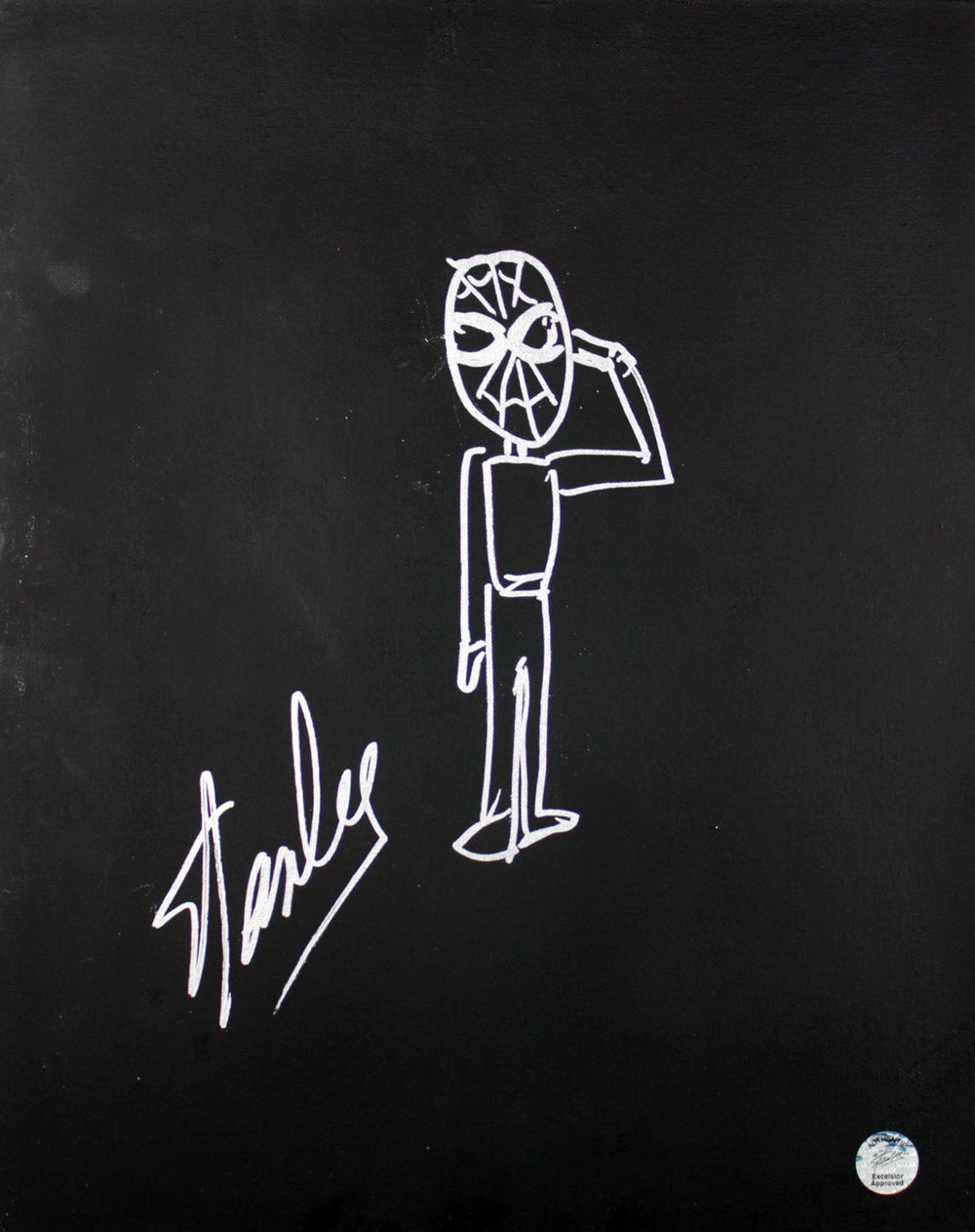 Stan Lee Authentic Signed 16x20 Canvas w/ Spider-man Sketch PSA/DNA #W00379