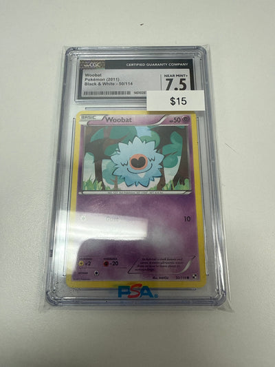 Pokemon Woobat Non-Holo #CGC 7.5