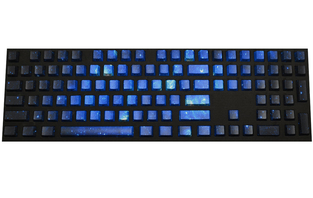 Pheilcia Galaxy Dark Blue Side Print 108 Key OEM Profile Dye Sub PBT Keycap Set