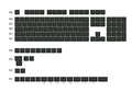 Ducky Black Blank 132 Key MDA Profile PBT Keycap Set