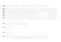 Ducky White Blank 132 Key MDA Profile PBT Keycap Set