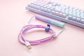 Azure Coiled USB Cable V2