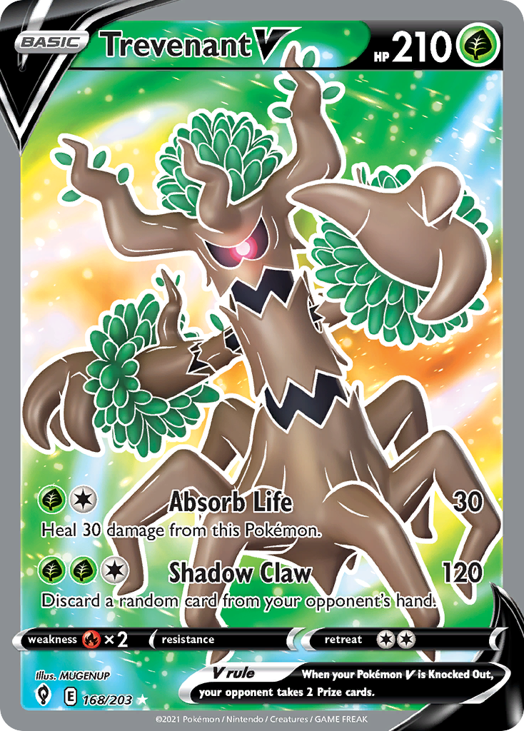 Trevenant V 168 203 Evolving Skies Holofoil