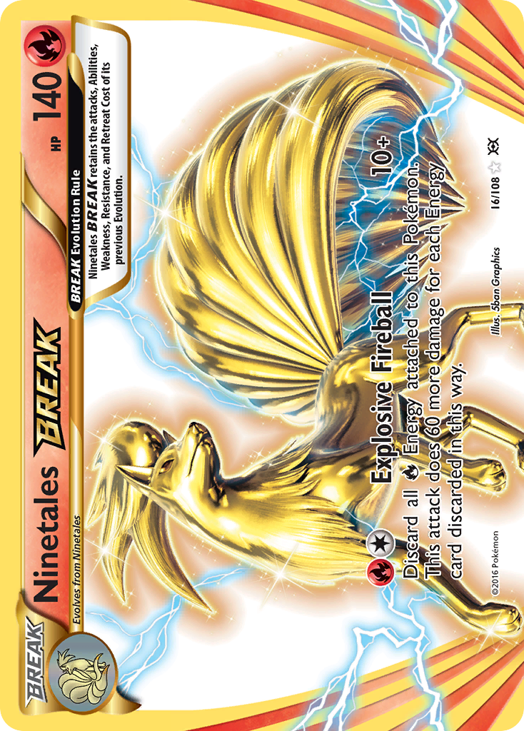 Ninetales Break 16 108 Evolutions Holofoil