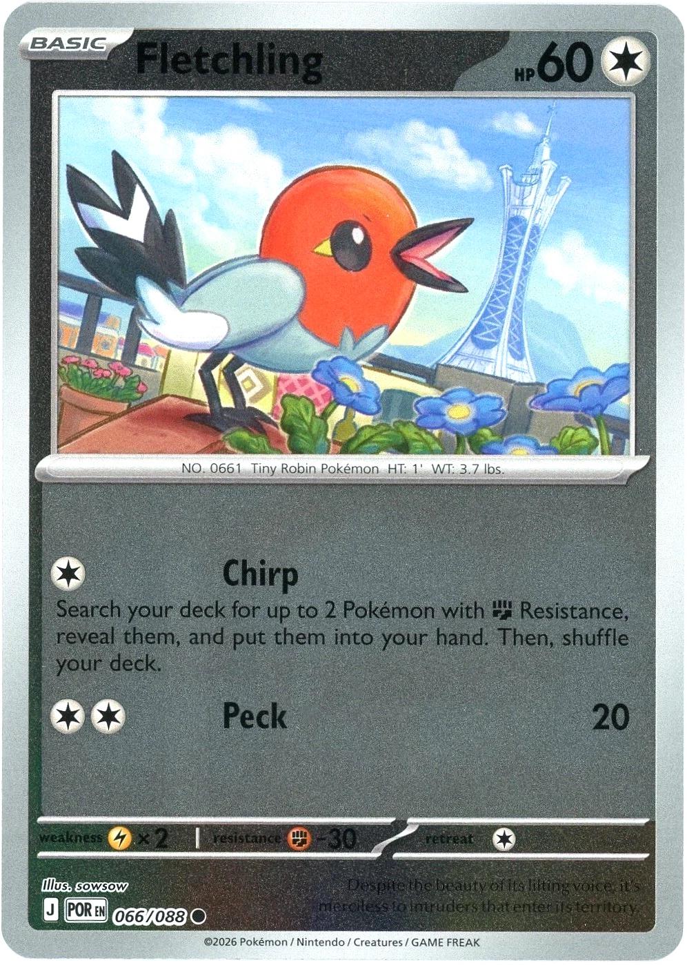 Fletchling - 066/088 - Common [me03-066] [Reverse Holo]