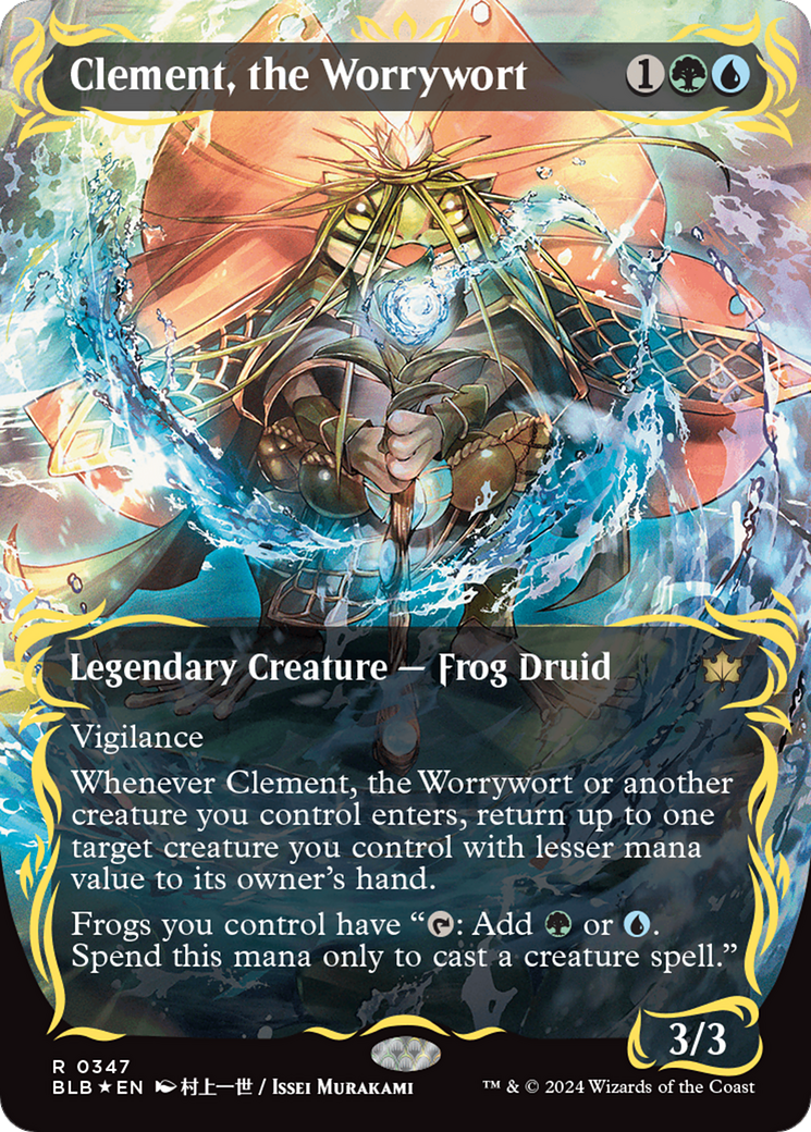 Clement, the Worrywort (BLB-347) - Bloomburrow: (Showcase) (Borderless) Foil