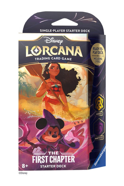 Disney Lorcana : The First Chapter Starter Deck Amber & Amethyst (Moana/Mickey Mouse)