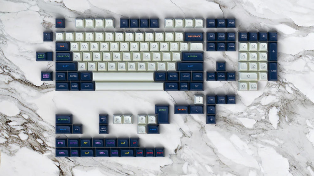 Signature Plastics SA Solarized 152 Key SA Profile Double Shot ABS Keycap Set