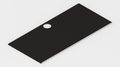 Black w/ White Stitching IKEA MICKE Desk Mat (41" / 105 cm) Full-desk Mouse Pad