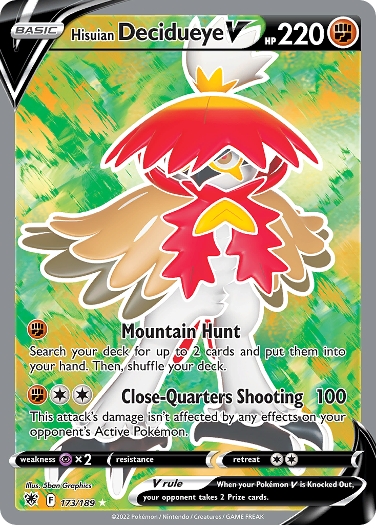 Hisuian Decidueye V 173 189 Astral Radiance Holofoil