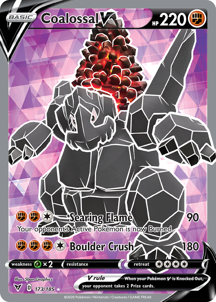 Coalossal V 173 185 Vivid Voltage Holofoil
