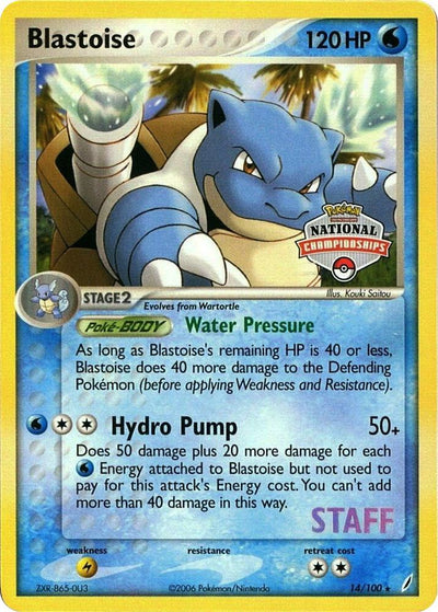 Blastoise - 14/100 (National Championships) [Staff]