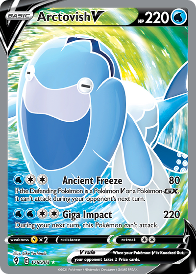 Arctovish V 176 203 Evolving Skies Holofoil