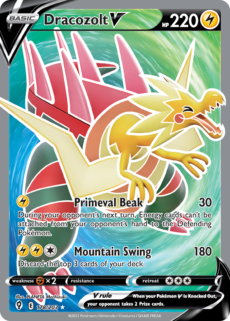 Dracozolt V 178 203 Evolving Skies Holofoil