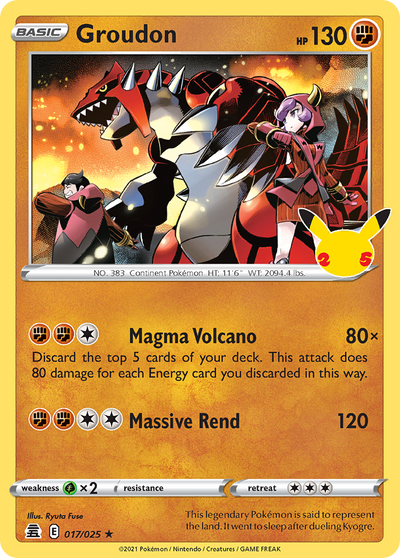 Groudon 17 25 Celebrations Holofoil