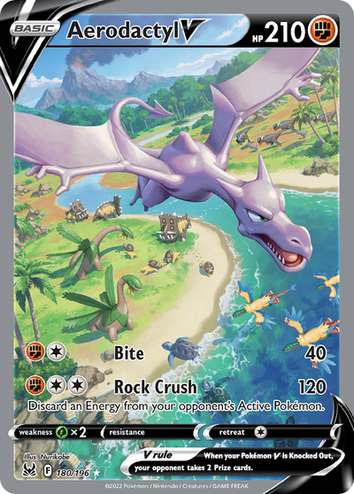 Aerodactyl V 180 196 Lost Origin Holofoil Lp