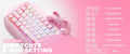 Yunzii C68 Cat Silicone 65% Hotswap Bluetooth + 2.4 GHz. RGB Mechanical Keyboard