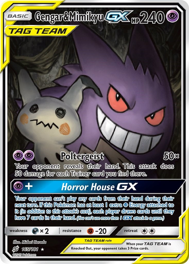 Gengar & Mimikyu GX (Alternate Full Art) - 165/181 - (SM - Team Up)