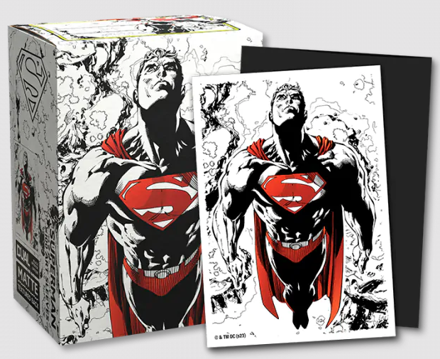 Dragon Shield Standard Matte Dual Art Card Sleeves Superman (Red/White) 100ct