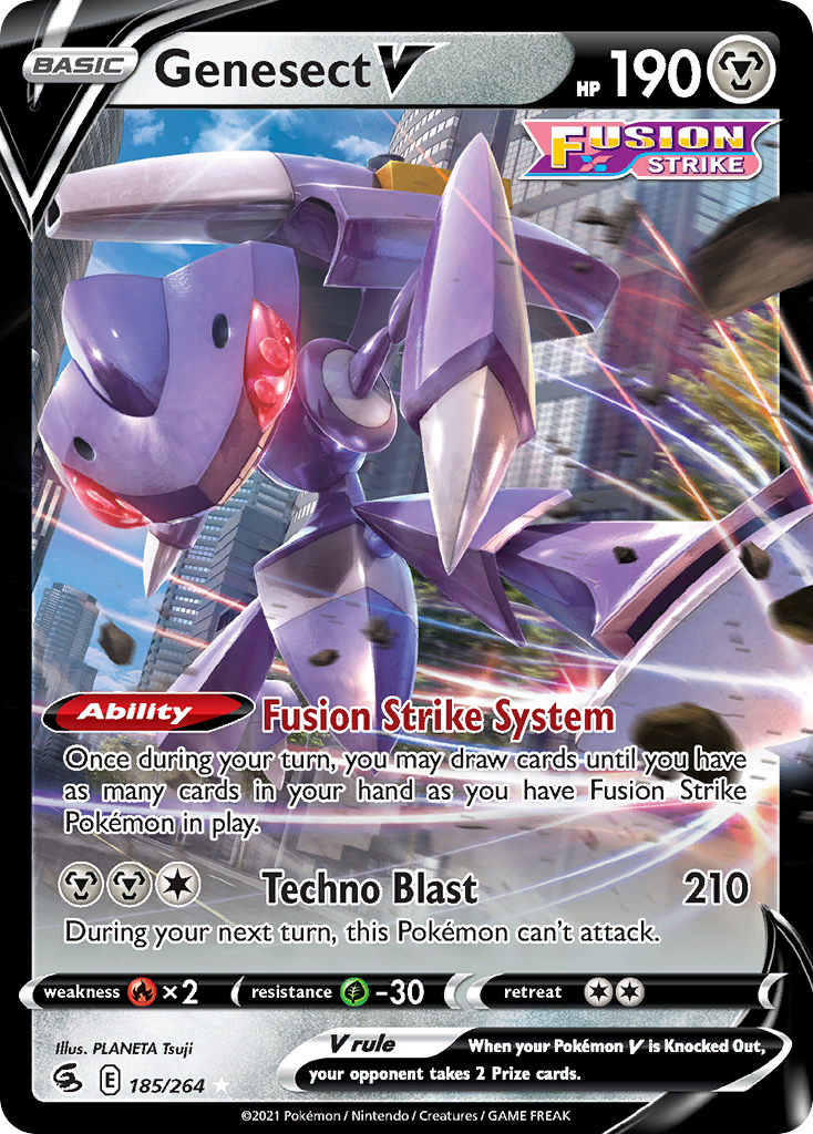 Genesect V 185 264 Fusion Strike Holofoil