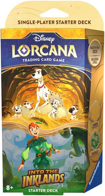 Disney Lorcana TCG: Into the Inklands Starter Deck Amber & Emerald (Dalmatians/Peter Pan)