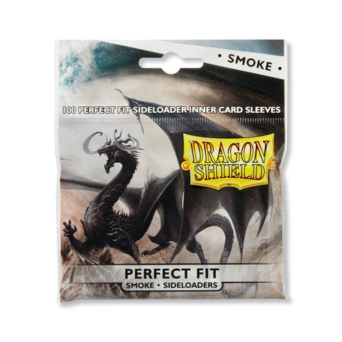 Dragon Shield Standard Perfect Fit Sideload Card Sleeves Smoke 100ct Bag