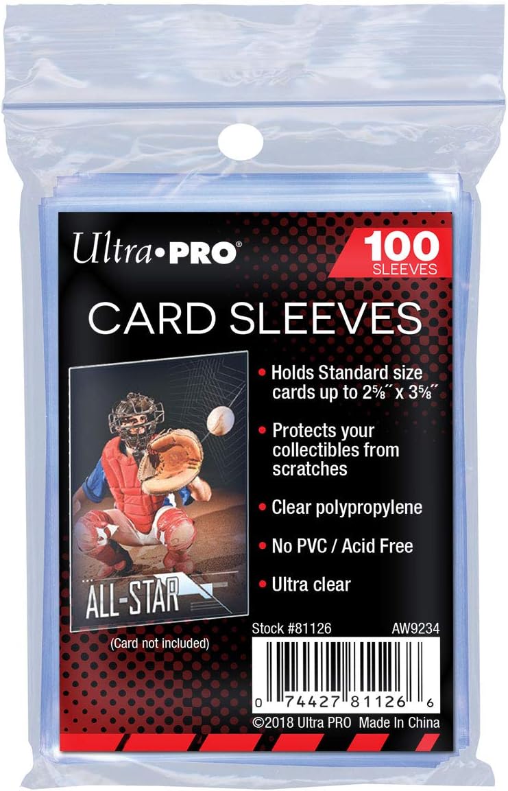 Ultrapro 2 5/8 X 3 5/8 Card Soft Sleeves (Penny Sleeves) 100 Count