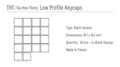 Tai-Hao Baby Blue THT Blank 18 Key ABS Low Profile Keycap Set