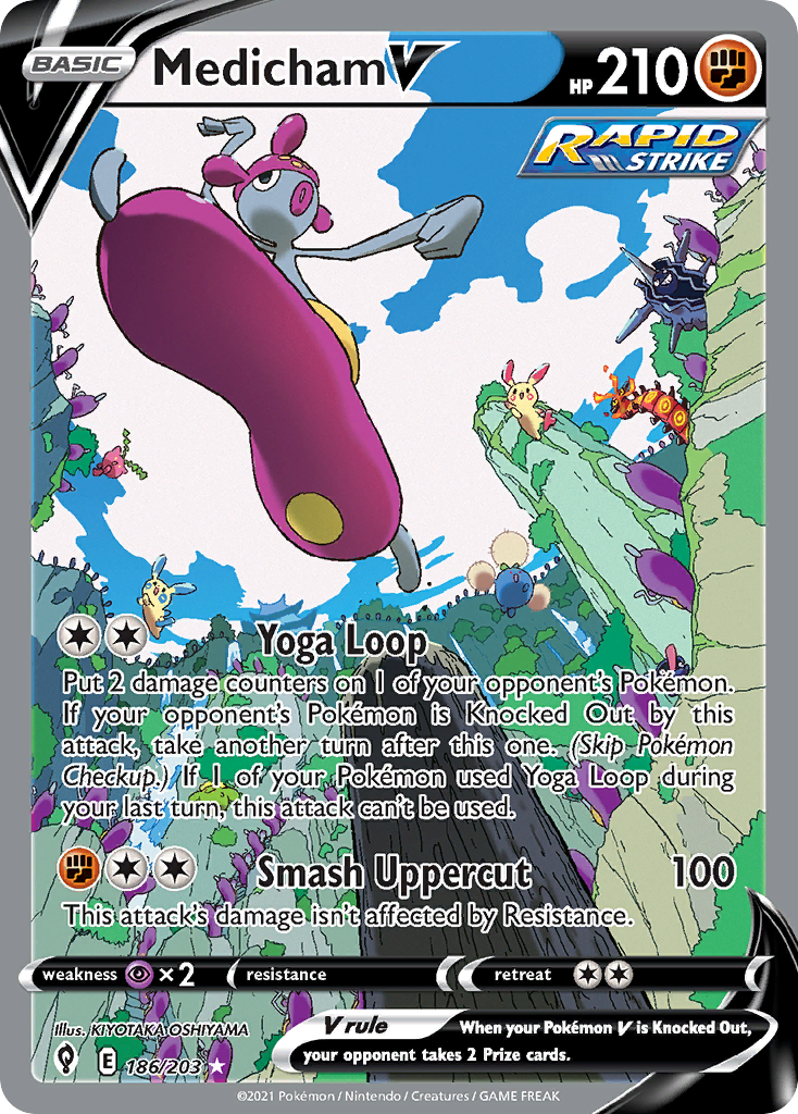 Medicham V 186 203 Evolving Skies Holofoil