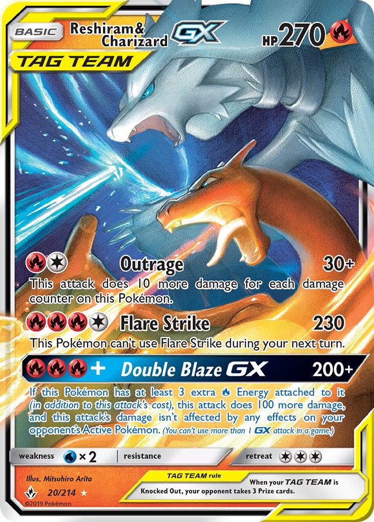 Reshiram & Charizard GX - 20/214 - (SM - Unbroken Bonds)