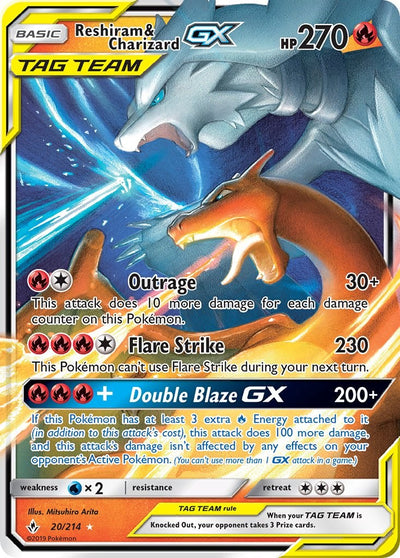 Reshiram & Charizard GX - 20/214 - (SM - Unbroken Bonds)