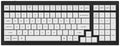 Keychron Black on White 137 Key KSA Profile Double Shot PBT Keycap Set