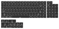 Keychron White on Black 118 Key LSA Profile Double Shot PBT Keycap Set
