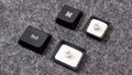 Keychron White on Black 118 Key LSA Profile Double Shot PBT Keycap Set