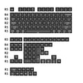Keychron Dark Grey / Greyish Blue 140 Key KSA Profile Double Shot PBT Keycap Set