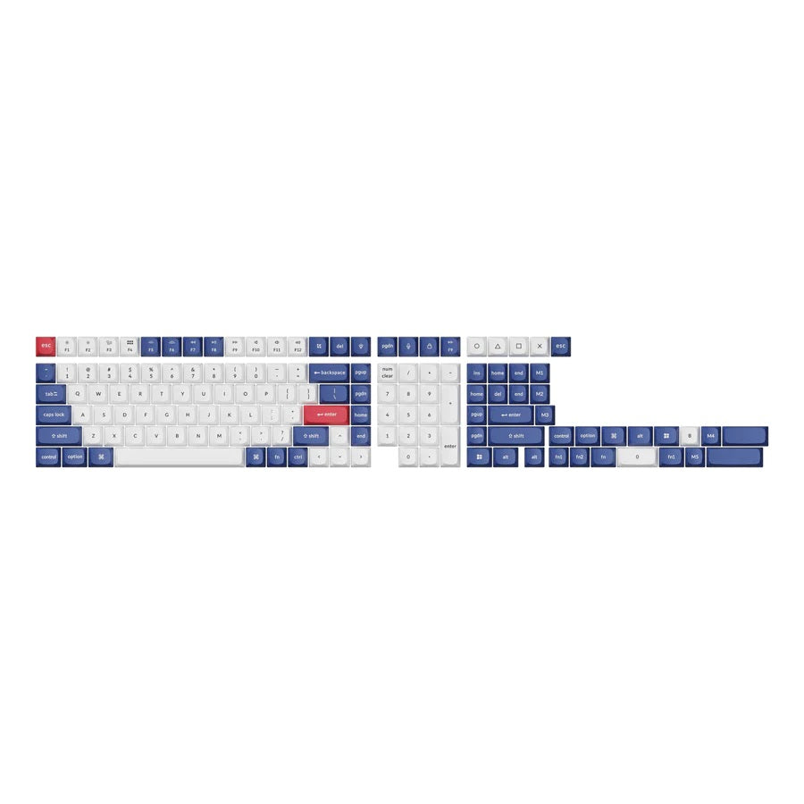 Keychron Blue / White 141 Key OSA Profile Double Shot PBT Keycap Set