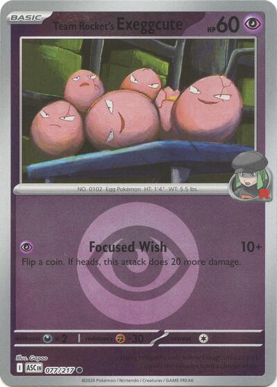 Team Rocket's exeggcute - Energy Symbol Pattern - 077/217 - Common [me025-077] [Reverse Holo]