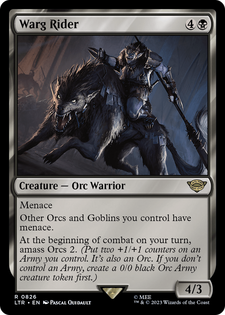 Warg Rider (LTR-826) - The Lord of the Rings: Tales of Middle-earth Foil