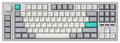 Keychron Grey / White / Mint 143 Key Cherry Profile Double Shot PBT Keycap Set