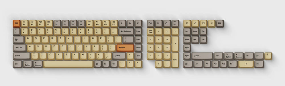 Keychron Wheat / Grey 133 Key OEM Profile Dye Sub PBT Keycap Set